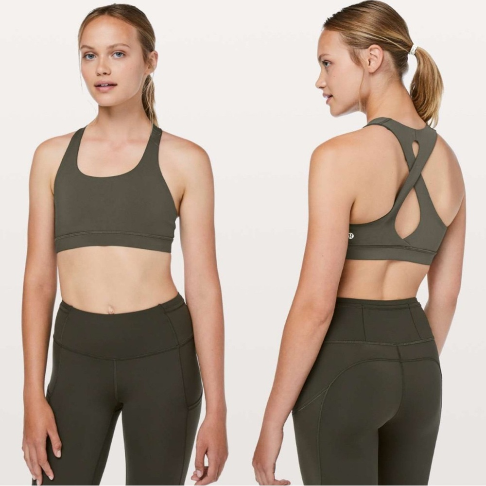 Lululemon Time To Sweat Bra in Deep Camo - Size 8